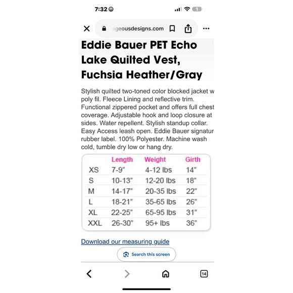 NWT Eddie bauer Large dog Coat - Picture 5 of 7